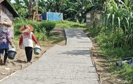 Pembangunan Jalan Pemukiman Tahap I Dusun Talopulei IDT Simaeruk Rampung 